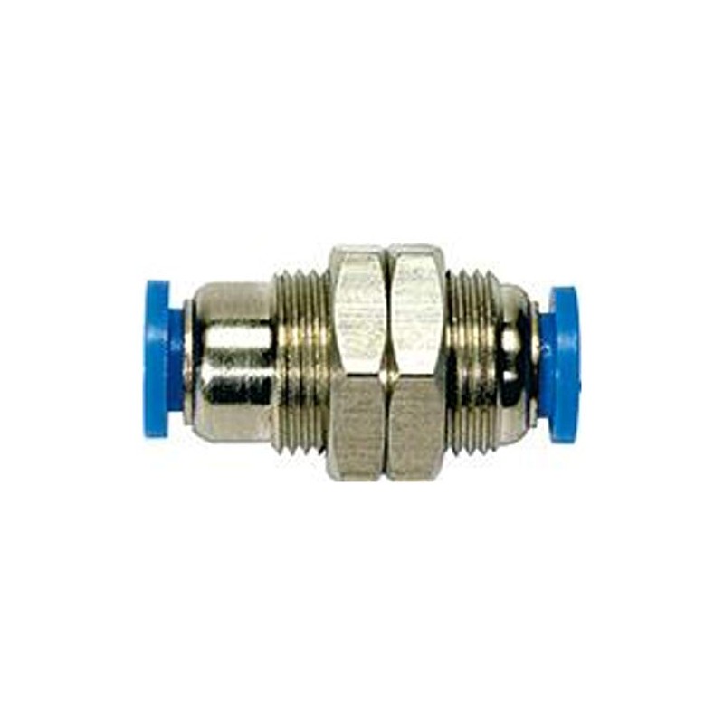 RIEGLER 109809-149.006 Straight Bulkhead Plug Connector Blue Series M14 x