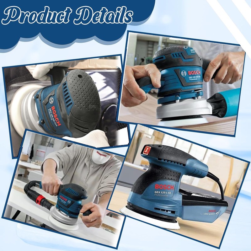 Gamrong Professional Sanding Disc, 125 mm Sanding Plate in Hard