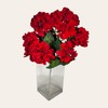 Realistic Artificial Flowers - UV Resisistant Red Geranium Bush -