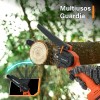 Mini Motosierra Electrica Inalambrica Mano Portatil 6 Inch Color Naranja