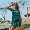 POPYOUNG 2025 Women's Summer Casual T-Shirt Dresses Crew Neck Beach