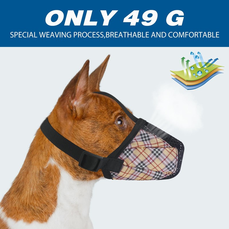 PET'S HUB Breathable Mesh Dog Muzzle, Ideal For Longer Nosed