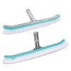 18in Swimming Pool Brush Plastic Nylon Stainless Steel Cleaning Tool