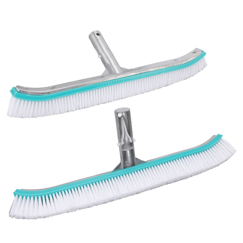 18in Swimming Pool Brush Plastic Nylon Stainless Steel Cleaning Tool