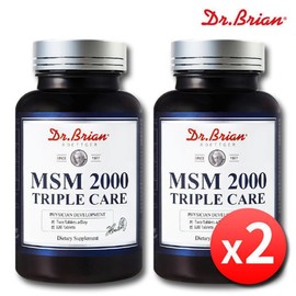 MSM 2000 Triple Care Dietary Sulfur Joint Cartilage 2 Bottles 4-Month Supply USA MSM Edible Sulfur Knee Joint Vitamin D Manganese / MSM 2000 트리플케어 식이유황 관절 연골 2병 4개월분 미국 엠에스엠 식용유황 무릎 조인트 비타민D 망간