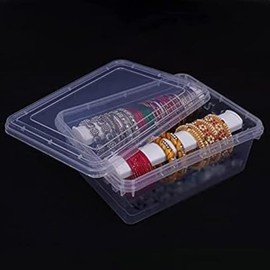 Arts Of India Two Rod Bangle Box For Women,Boxes For Storage Plastic Big Size,Jewellery Box For Travelling,Bride,Poratble Chudi Organizer For Travel,Transparent Organiser. (2 RODS)