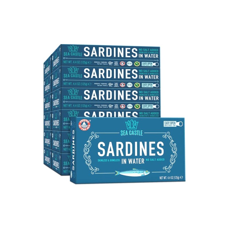 Sea Castle No Salt Added Skinless and Boneless Sardines in