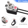 Taiss 2pcs Toggle Switch SPST 2 Position Latching ON/Off 6A