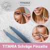 TITANIA® Tweezers Set - Stainless Slicker Tweezers with Slant Tip
