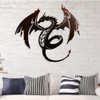 Dragon Sculpture Wall Art, Metal Dragon Decoration for Home, 28