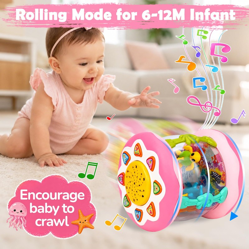 Baby Girl Toys 0-6 Months: Ocean Rotating Projector Musical Light