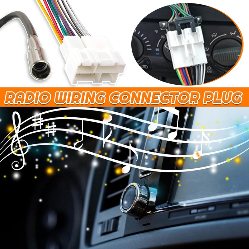 HUAREW Radio Wiring Harness with Antenna Adapter