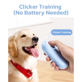Clink Design Clicker Dog Trainer & Dog Treat Pouch Alternative, Puppy Essentials Dual Use 2 in 1 Dog Clicker for Training - Durable, Light (2.36 oz), Easy to Clean & Handle, Innovative Design, Blue