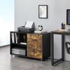 Yaheetech File Cabinets Large Rolling Filing Cabinet Printer Stand on