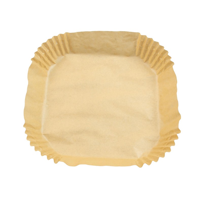 8 Inch Square Unbleached Disposable Parchment Air Fryer Liners 40