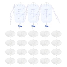 20 Pack Statlock Catheter Stabilization Device,+3 Pack 500ml Catheter Bags,Catheter Holder,Catheter Leg Bag,Adhensive Catheter Leg Sticker Hook and Loop,Catheter Supplies