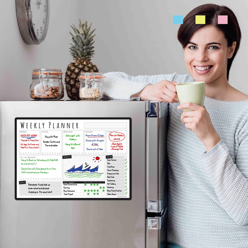 TMS Magnetic Weekly Planner/You Got This A3 | Dry Wipe
