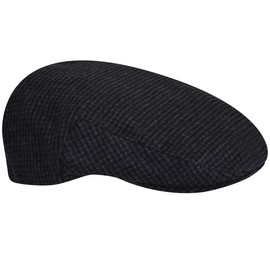 Country Gentleman Wool Blend British Ivy Cap Charcoal Check, Medium