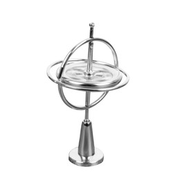 Silver Rotating Gyroscope Compact & Portable Design Ideal for Adult Education and Children Anxiety Relief (Silver)