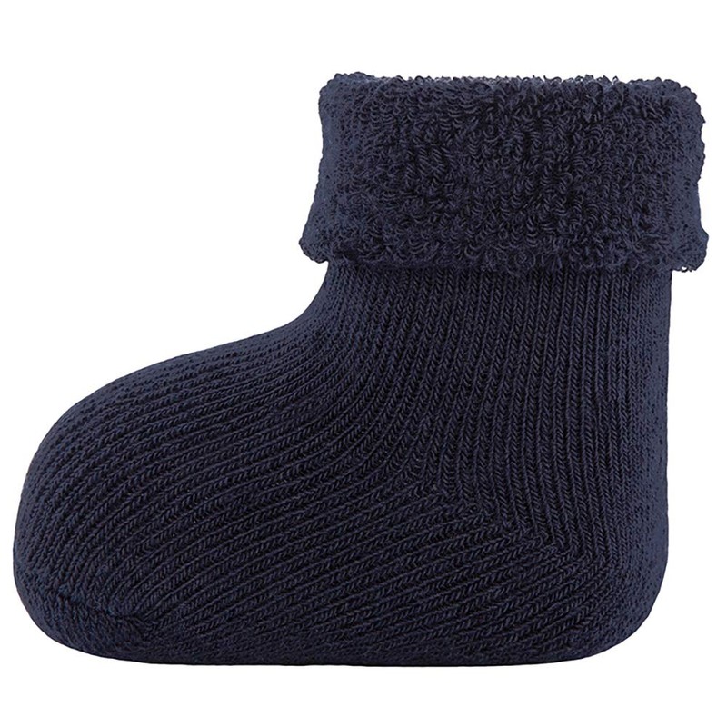 Ewers 3-pk newborn socks terry icy blue
