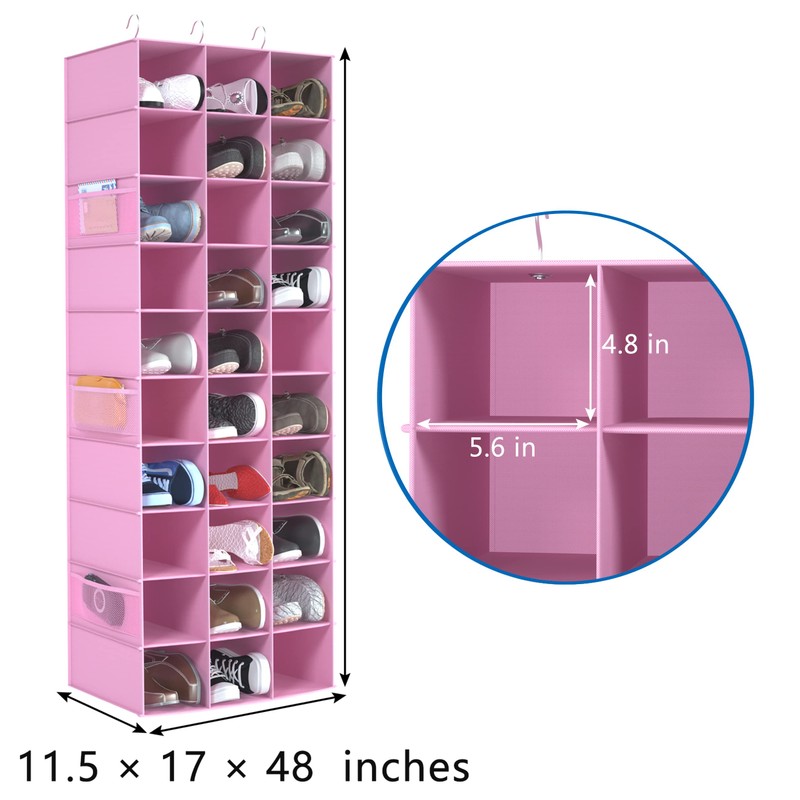Libeder Hanging Closet Organizers 30 Section Shoe Shelves, Shoe Storage