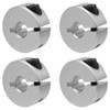4 Pcs 1/4inch Single Split Clamp-on Shaft Collars Aluminum Clamping