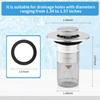 2 pieces sink stopper, 34-40 mm, universal pop-up drain strainer,