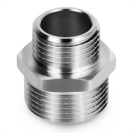 BFG BSP Reducing Nipple | 1/2 Inch Male Thread - 3/4 Inch Male Thread | for Hot Water and Central Heating Systems | Resistant to Mechanical Damage | Stainless Steel