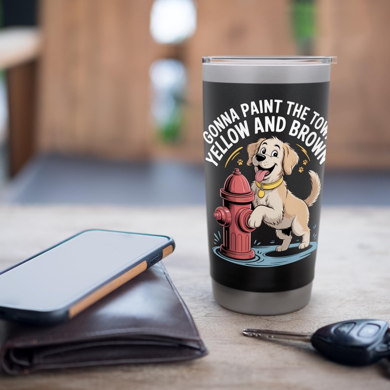 Funny Dog Fire Hydrant Potty Humor Cute Toilet Joke Stainless