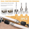 3Pcs PVC Pipe Threader Kit, 1/2, 3/4 and 1 Inch