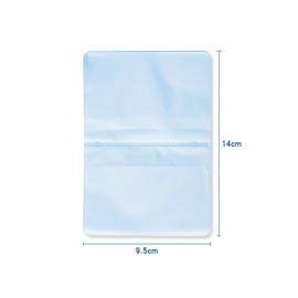 Jagowa 2-Pack Transparent Card Sleeves - Plastic Wallet Insert for Credit Card Protection (10 Pages with 10 and 20 Slots)