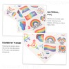 Baluue 3sets Temporary Rainbow Pride for Boys and Girls Girls