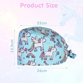 TVSVKWE 2 Pieces Cartoon Printed Hat, Adjustable Nurse Hat, Comfortable And Breathable Nurse Hat, Medical Accessories, Operating Room Supplies.