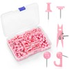 GOOLADA 275pcs Pink Push Pins,5 Style Thumb Tacks, Decorative Push