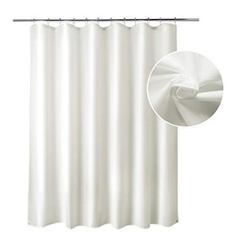 Titanker Fabric Shower Curtain Liner, Waterproof Bathroom Shower Curtain with 2 Magnets, Polyester Shower Curtains Bathroom 85GSM Shower Curtain Liners, Machine Washable, 70 x 72 Inches, Cream