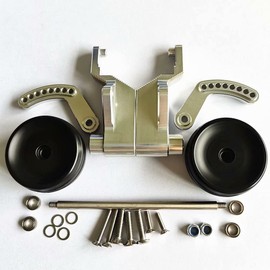 Double Wheel Aluminum Adjustable Wheelie Bar for Traxxas 1/10 E-Revo E-Revo2.0 Silver