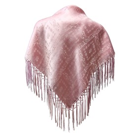 Silk cloth dirndl costume cloth 75 x 75 cm dirndl cloth 100% silk fringe cloth for traditional costume silk scarf with fringes shoulder scarf silk clouth best quality, pink