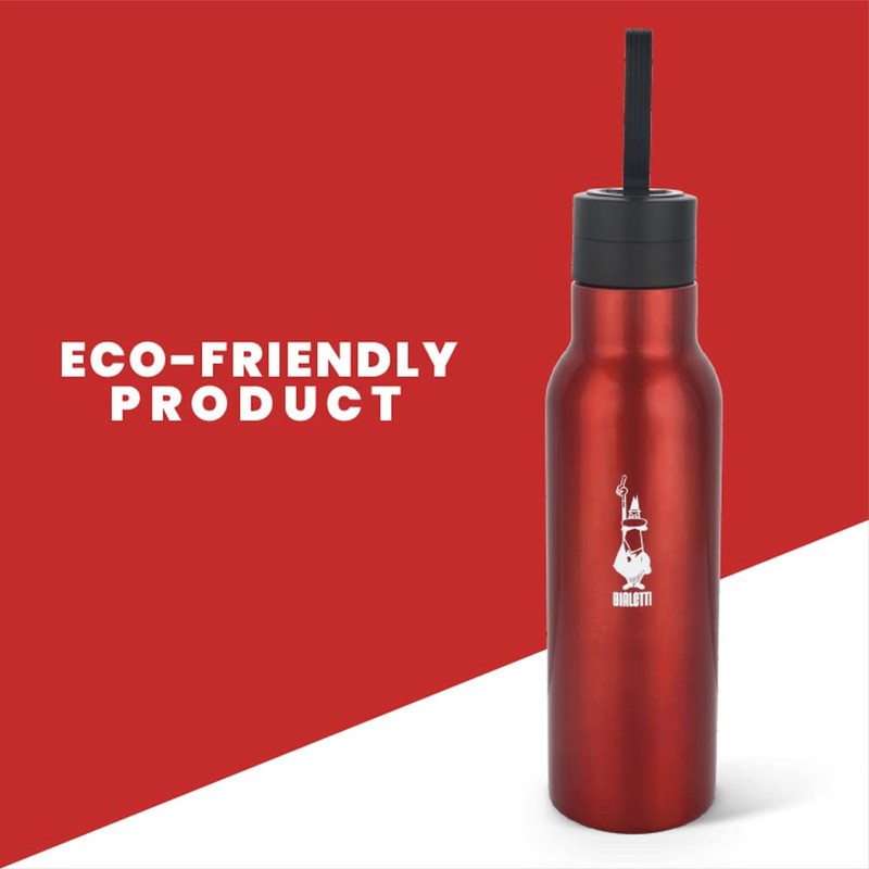 Bialetti - Stainless-steel Water Bottle 25oz: Double-Layered Vacuum Insulated, Keeps