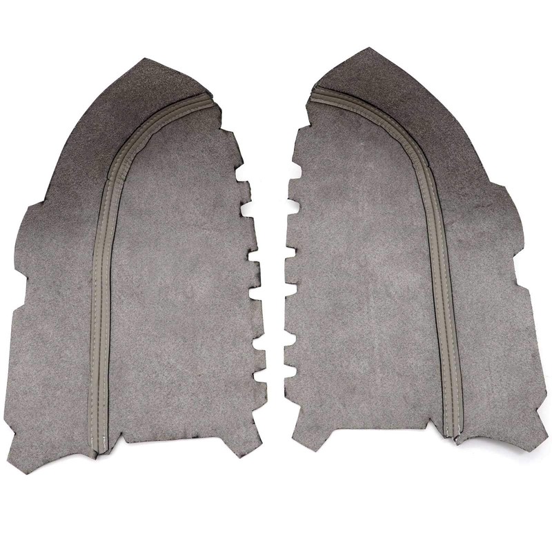SecosAutoparts Front Door Panel Armrest Cover Leather Gray Compatible with