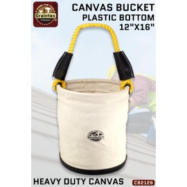 Graintex CB2126 Utility Plastic Bottom Canvas Bucket
