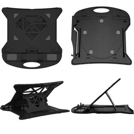 COOSKIN COOSKIN Ventilated Swivel Laptop Stand with Phone Holder Adjustable Height Chioce for All laptops (Upgrade-Black)