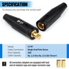 Welding Lead Connectors, 3 Pack LC-40 Welding Cable Connector, Positive