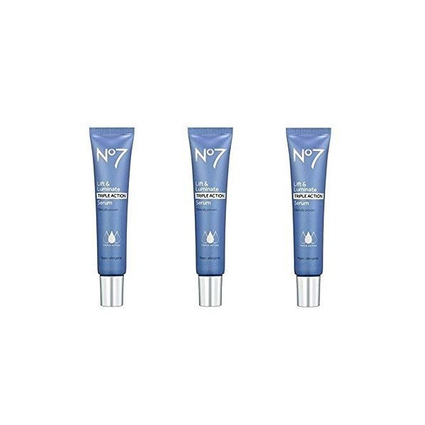 No7 Lift & Luminate Triple Action Serum - 1 ounce tube - Pack of 3