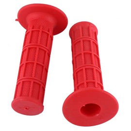 EBTOOLS 1 Pair 22 mm 7/8 Inch Universal Rubber Motorcycle Handlebar Grips, red