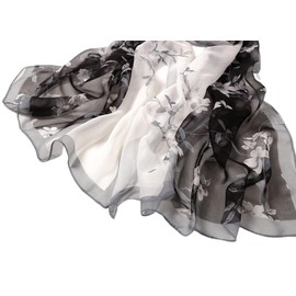 FAIRYGATE Halstuch Damen Seide Georgette Chiffon Stola Schal für Kleider in verschiedenen Farben 39018