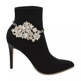 Unbranded Women Silver Metal Boot Chain Bracelet Anklet Shoe Flower Charm Elegant Holidays