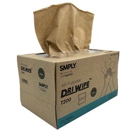 TW200 Dri-Wipe by SMPLY Brands, Pop-Up Box (Interfold) (18 Boxes (Kraft), 125)