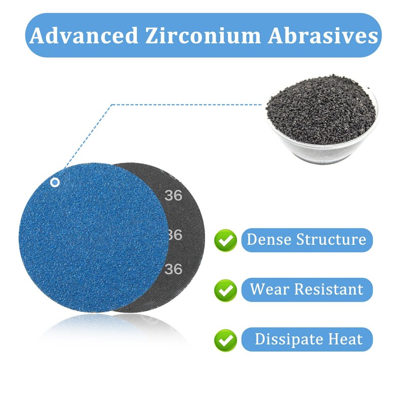 JJUNW 150Pcs 3 inch Quick Changing Disc Set, Zirconia Roll