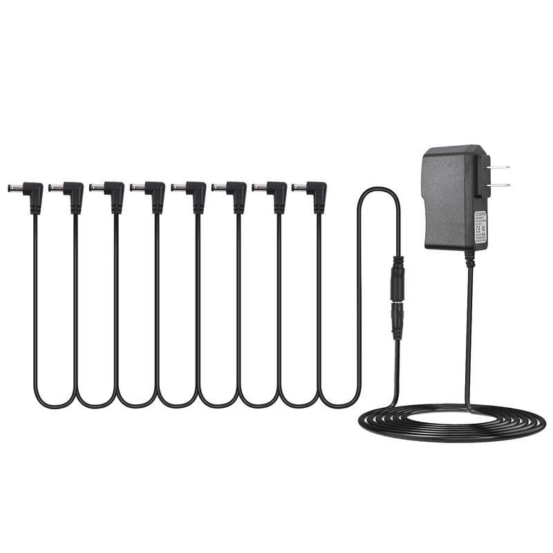 Guitar Effect Pedal Power Supply Adapter with 8 Ways Daisy