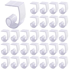 Glarks 30 Pack 2 Types Plastic Table Cover Clips Tablecloth Clips Table Skirting Clips with Hook and Loop for Indoor Outdoor Wedding Party Picnic Events